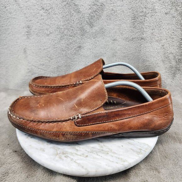 Rockport Shoes Mens Size 12 Brown Leather Slip On Driving Mocassin *GUC* main image 5